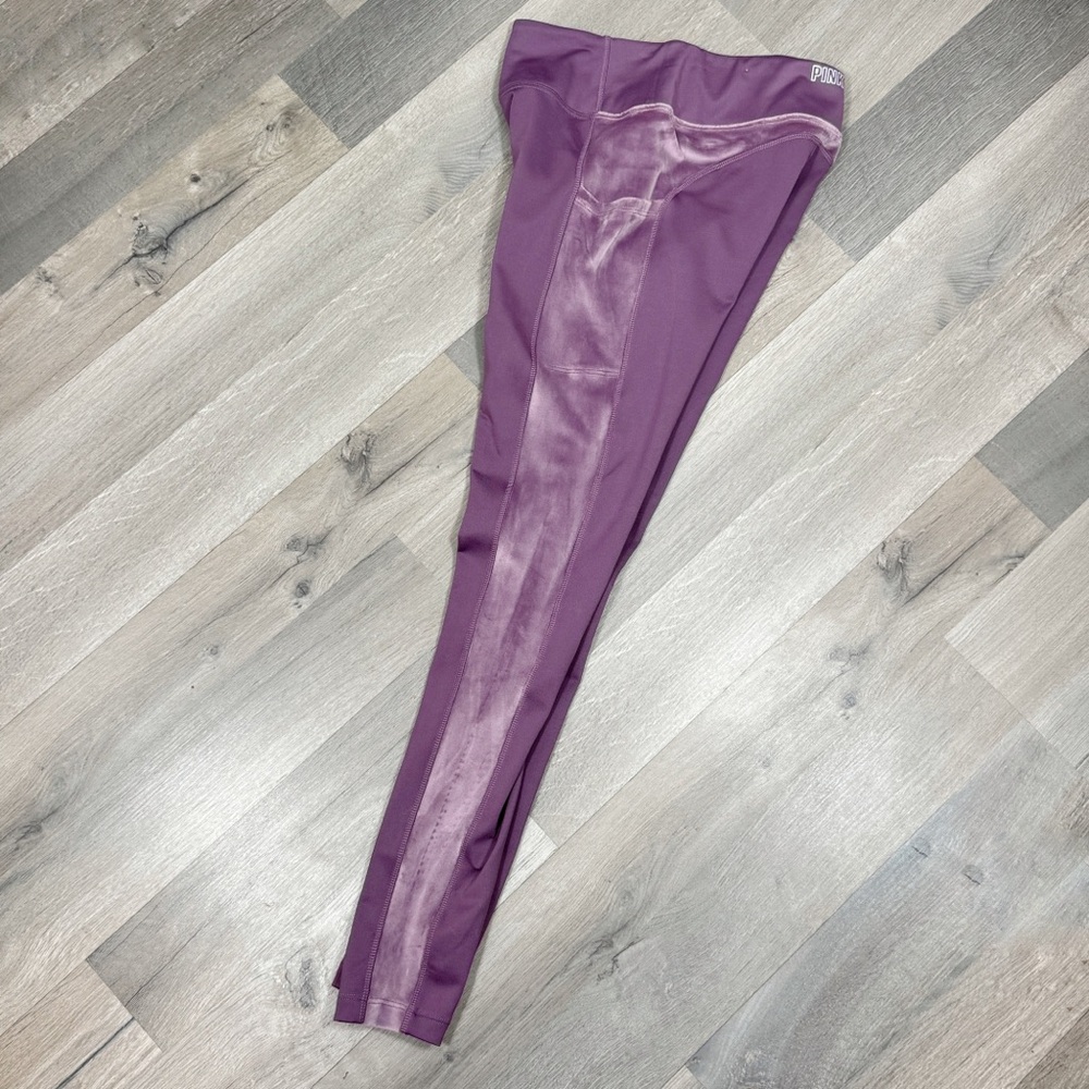 Pink‎ Victoria’s Secret Velour Side Pocket Leggings High Waist Mauve Small - Picture 6 of 15